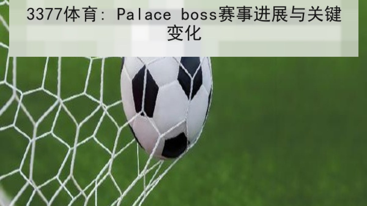 3377体育: Palace boss赛事进展与关键变化